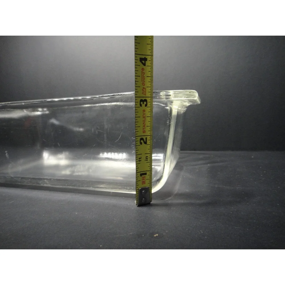 Pyrex 215-B Clear Glass Loaf Pan Vintage 1.5 Quart Rectangular Baker Made in USA